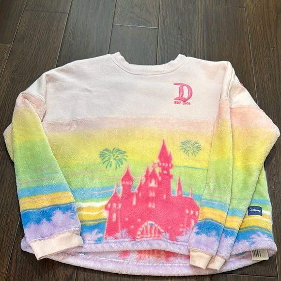Colorful Disney Castle Sweatshirt girls 14 - Picture 1 of 3